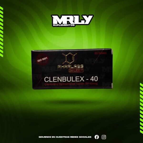 Clenbulex-40 (clembuterol) Phar Labs Select 40mcg 60 tabs - Distribuidora FIT de México